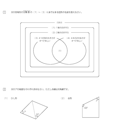 四角形の性質と分類